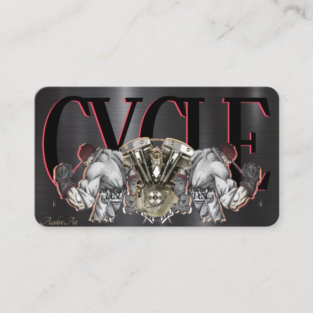 Cartão de visita de motociclo na moda (Frente)