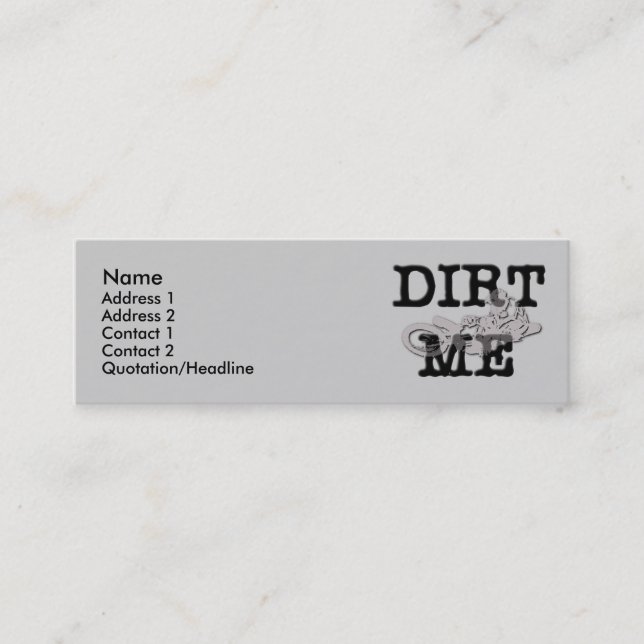 Cartão de visita de motocross Dirt Me (Frente)