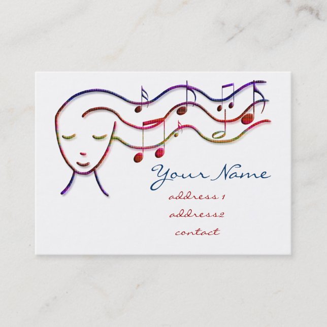 cartão de visita de música (Frente)