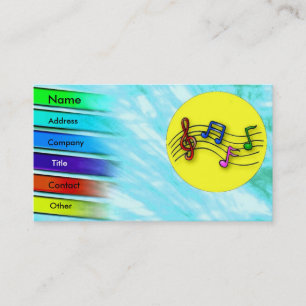Cartão de visita de Música Colorida