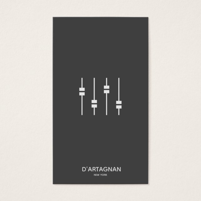 Cartão de visita de Música de Som (Frente)