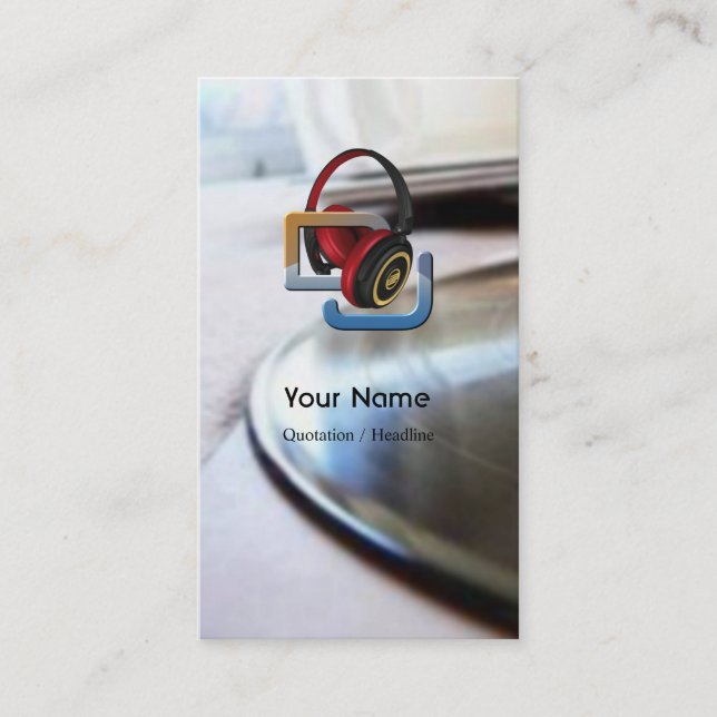 Cartão de visita de Música DJ (Frente)