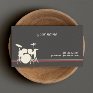 Cartão de visita de Música do Drummer
