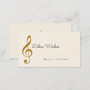 Cartão de visita de músico com nota musical tripla