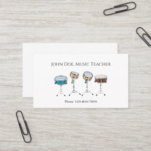Cartão de Visita de Músico de Banda Professor de M