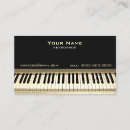 Cartão de visita de músico de teclado