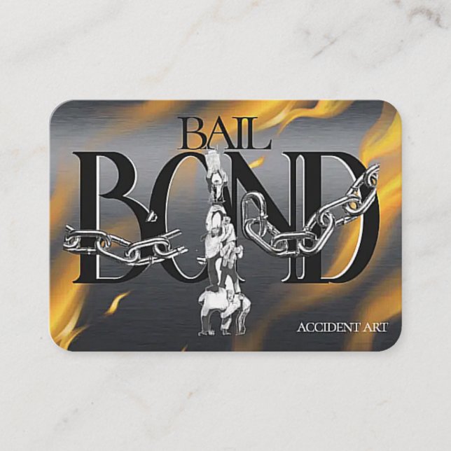 Cartão de visita de na moda Bail bond (Frente)