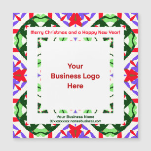 Cartão de visita de Natal Feliz e Magnético para L