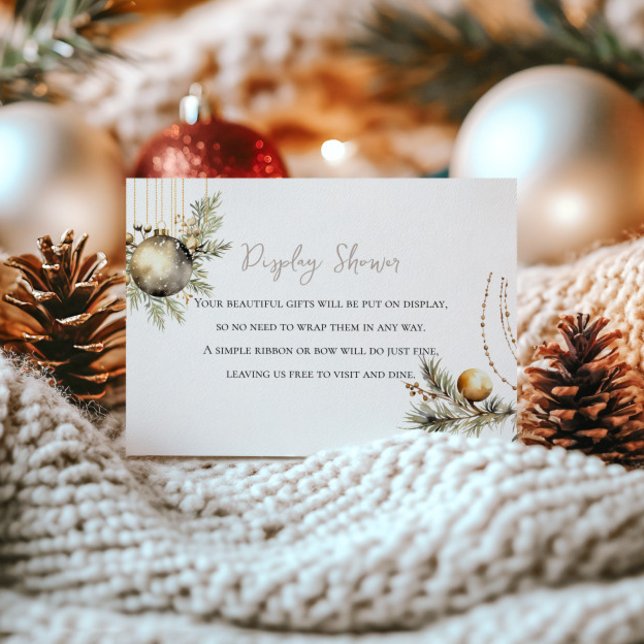 Cartão de Visita de Natal | Holly & Ornaments (Criador carregado)