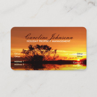 Cartão de visita de Natureza Líquida Sunset