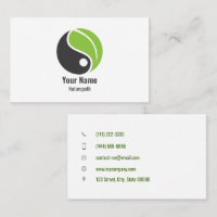 Cartão de visita de naturopath personalizável