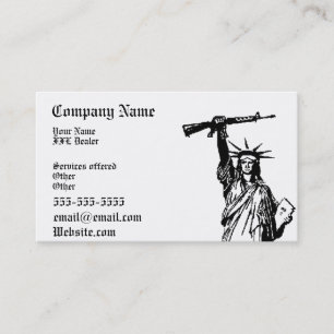 Cartão de visita de negociante Lady Liberty FFL
