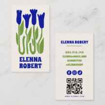 cartão de visita de negócios com flores boho groov