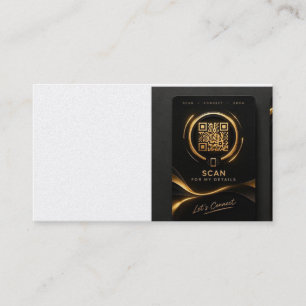 Cartão de Visita de Negócios com QR Code de Luxo –