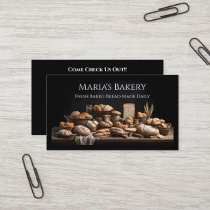 Cartão de Visita de Negócios da Padaria Baker Cafe