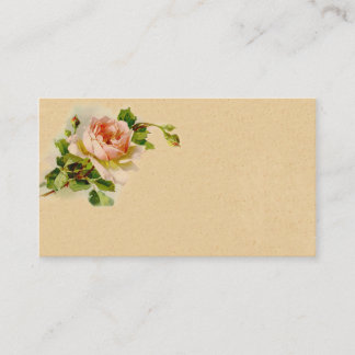 Cartão de visita de Negócios da Vintage Pink Rose