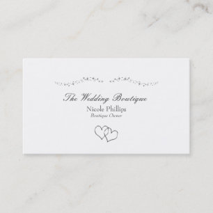 Cartão de visita de negócios de casamento Silver H
