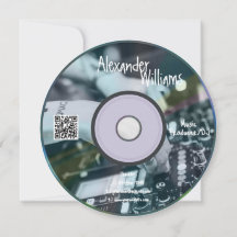 Cartão de Visita de Negócios de CD DJ Produtor de 