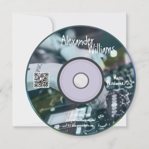 Cartão de Visita de Negócios de CD DJ Produtor de
