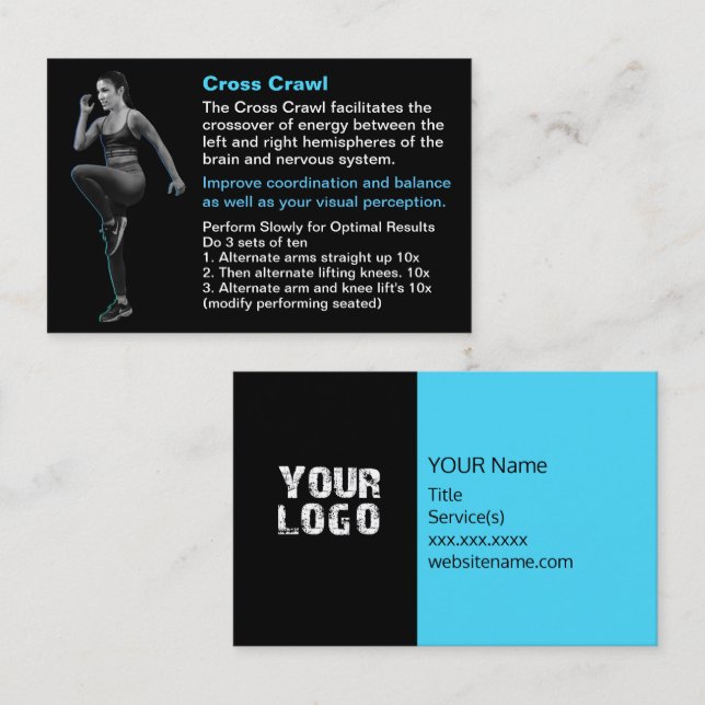 Cartão de visita de Negócios de Treinamento Cruzad (Frente/Verso)