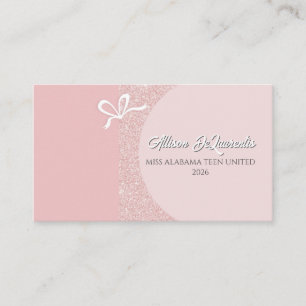 Cartão de Visita de Negócios Glitz Rose Gold Blush