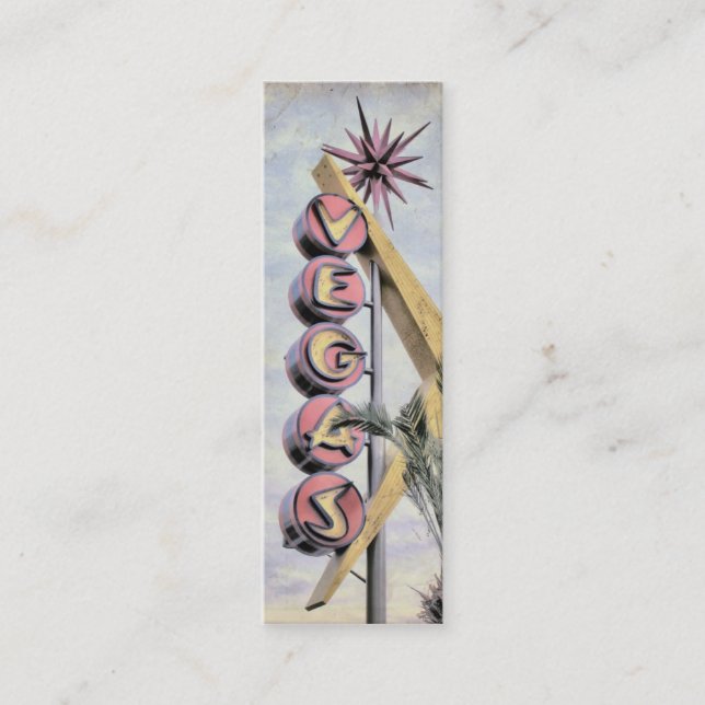 Cartão de visita de negócios magrelo de Vegas (Frente)