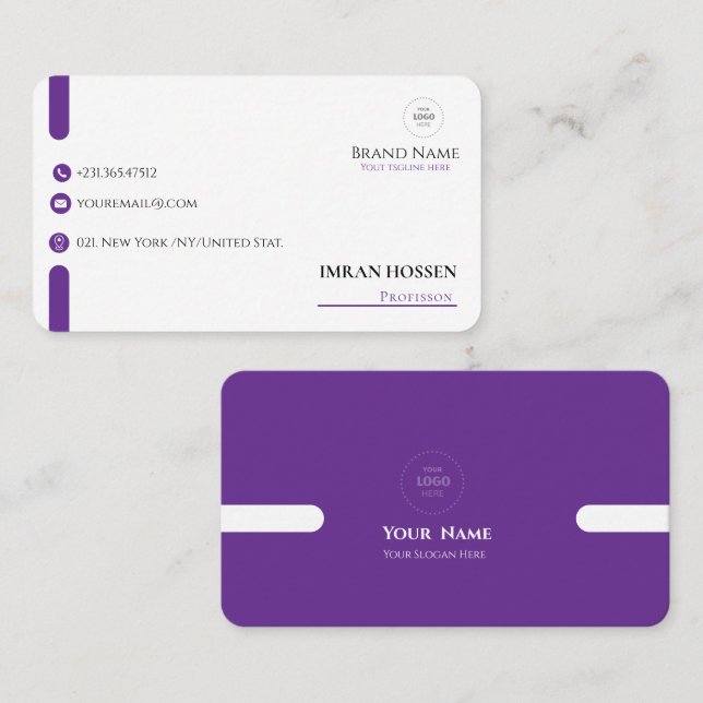 Cartão de visita de negócios qr code minimalista (Frente/Verso)
