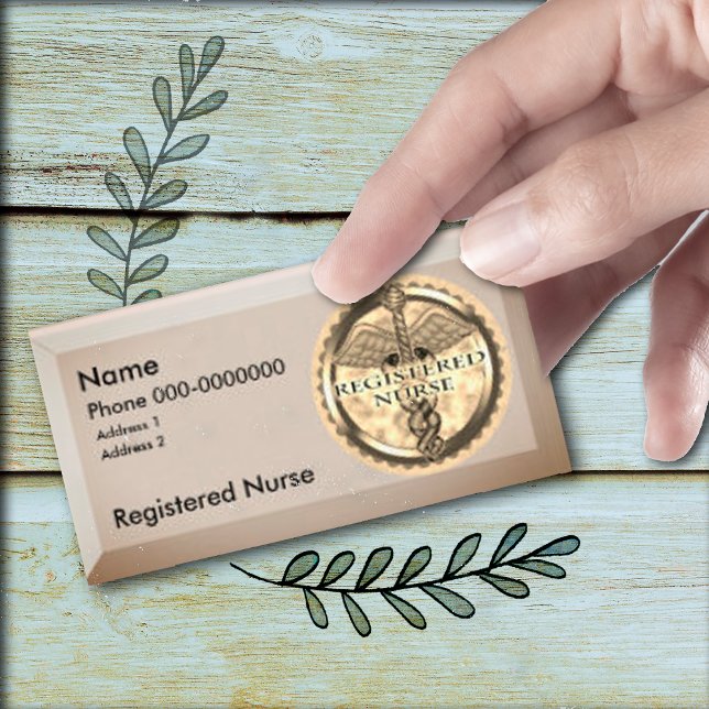 Cartão de visita de nome personalizado de enfermei (Criador carregado)