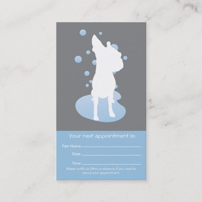 Cartão de visita de nomeação de cão (Frente)