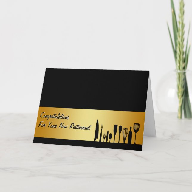 Cartão de Visita de Novo Negócio de Restaurante de (Frente)