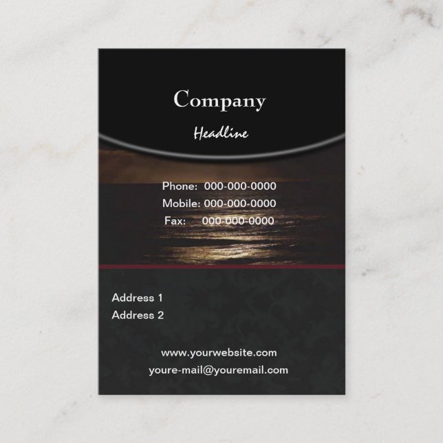 Cartão de visita de oceano (Frente)