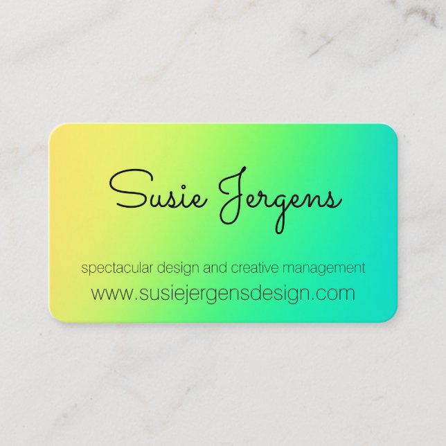 Cartão de visita de Omã Verde Simples (Frente)