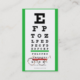 cartão de visita de optometrista de gráfico ocul