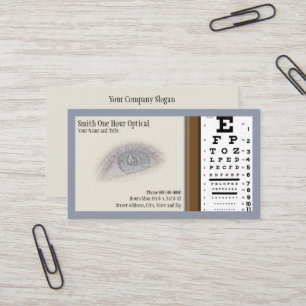 Cartão de visita de Optometristas