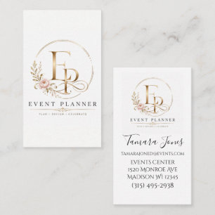 Cartão de Visita de Organizador de Eventos Elegant
