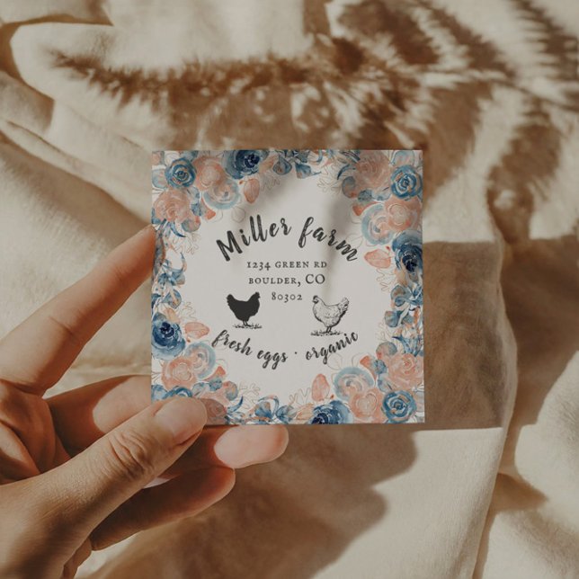 Cartão de visita de Ovos de Galinha Coral Azul (Criador carregado)