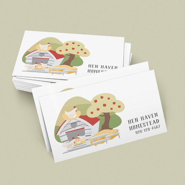 Cartão de visita de Ovos de Galinhas QRCode (Criador carregado)