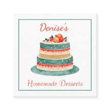 Cartão de visita de padaria de bolos decorados com