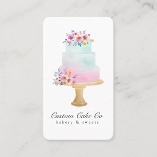 Cartão de Visita de Padaria de Bolos Personalizado