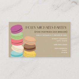 Cartão de visita de padaria fina - Oito macarões f