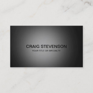 Cartão de visita de Padrão de Cinza Escuro Minimal
