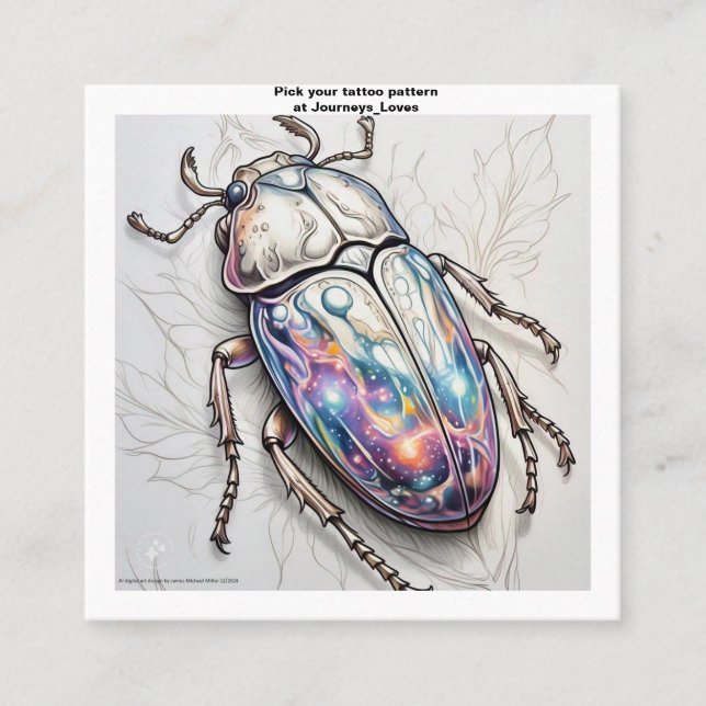 Cartão de visita de padrão de tatuagem (Frente)