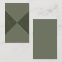 Cartão de visita de padrão X verde de Moss texturi