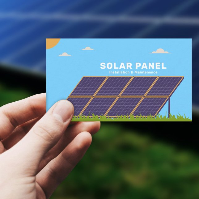 Cartão de visita de Painéis Solares (Solar Panels Business Card)