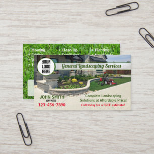 Cartão de visita de paisagismo