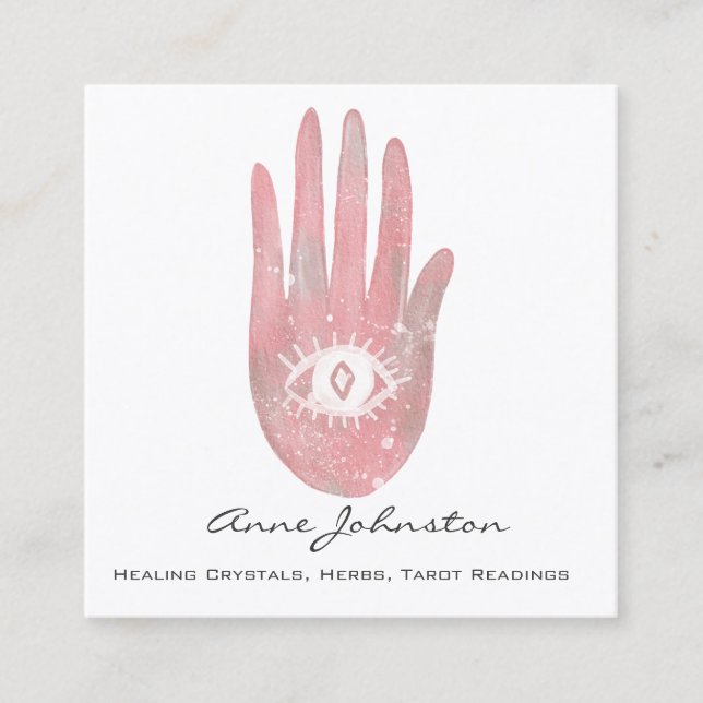 Cartão de visita de Palm e Olho Square (Frente)