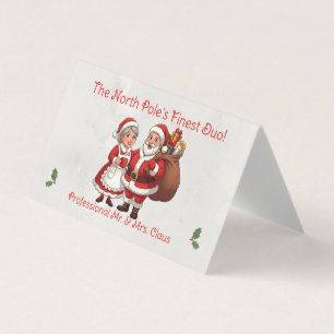 Cartão de visita de Papai noel profissional Sr. e