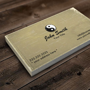 Cartão de visita de papel velho retro de Yin Yang