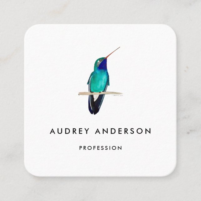 Cartão de visita de passarinho (Frente)