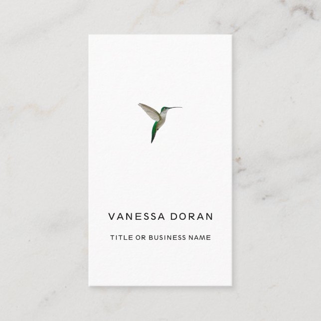 Cartão de visita de passarinho (Frente)